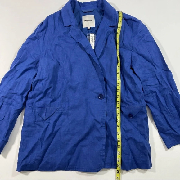 New Madewell Double Breasted Crossover Blazer 100% Linen - Picture 8 of 9